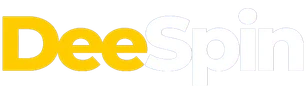DeeSpin logo in yellow and white letters